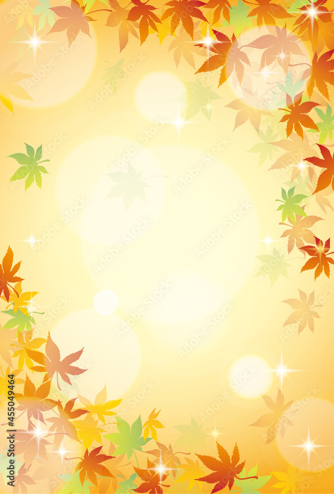 秋の紅葉イメージの背景素材