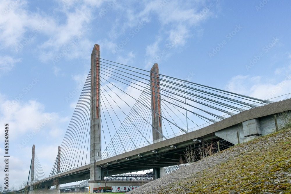 The Martinus Nijhoff Bridge in Zaltbommel, Gelderland Province, The Netherlands The Martinus Nijhoff Bridge in Zaltbommel, Gelderland Province, The Netherlands