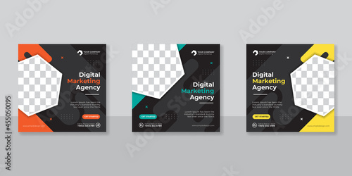 Digital business marketing social media post template.
