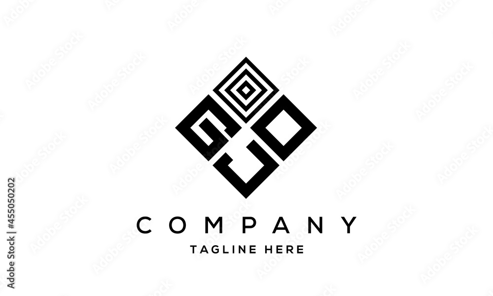 GOJ square three latter logo vector GOJ square three latter logo vector