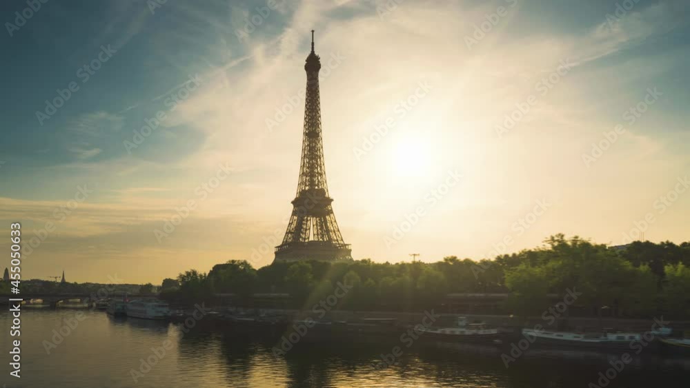 hyper lapse, Eiffel tower, Paris, France