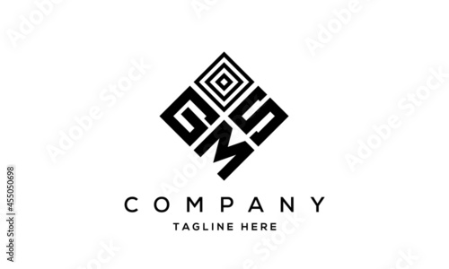 GSM square three latter logo vector