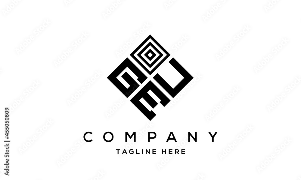 GUE square three latter logo vector GUE square three latter logo vector