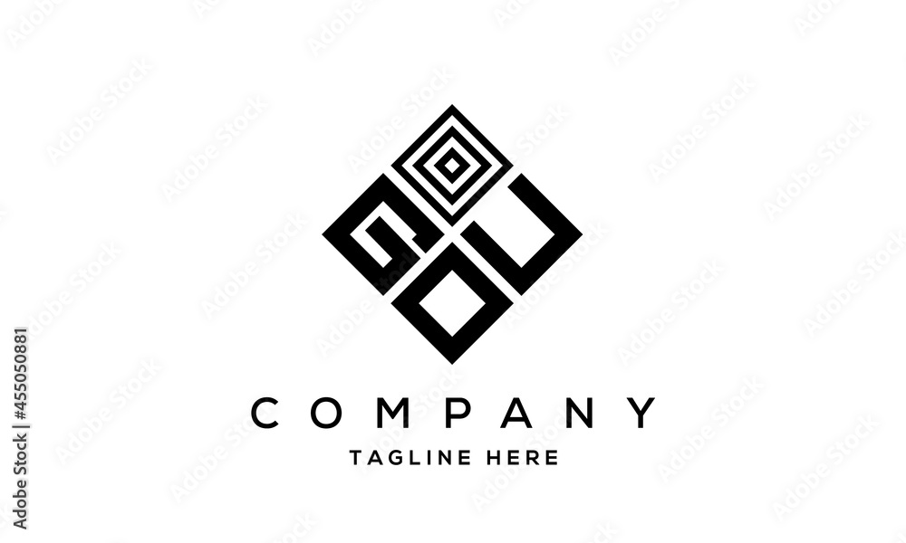 GUO square three latter logo vector GUO square three latter logo vector