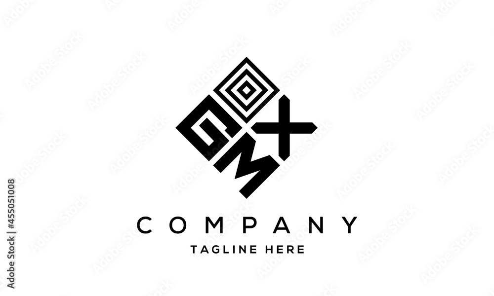 Obraz premium GXM square three latter logo vector