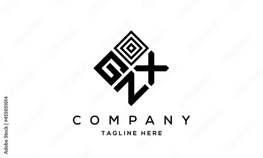 Obraz premium GXN square three latter logo vector
