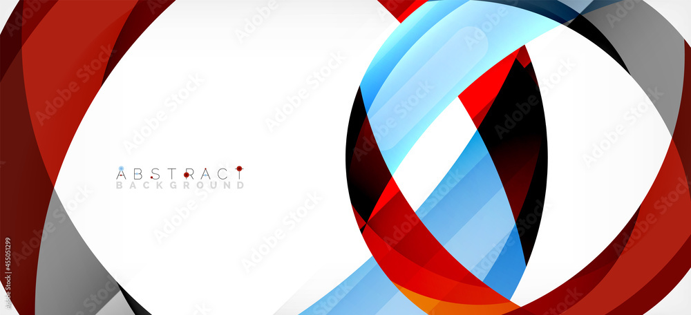 Color circle shapes, minimal geometric background. Trendy dynamic composition. Vector Illustration For Wallpaper, Banner, Background, Landing Page Color circle shapes, minimal geometric background. Trendy dynamic composition. Vector Illustration For Wallpaper, Banner, Background, Landing Page