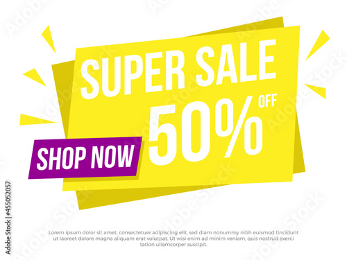 Super Sale text on abstract