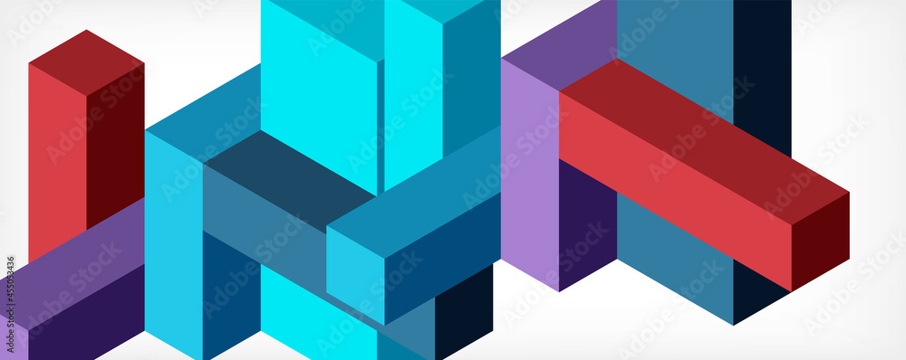 Abstract background. 3d cubes, cubic elements and blocks. Techno or business concept for wallpaper, banner, background, landing page Abstract background. 3d cubes, cubic elements and blocks. Techno or business concept for wallpaper, banner, background, landing page