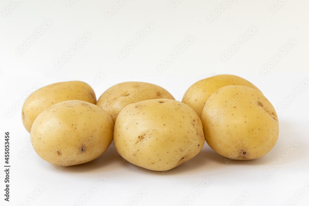 pile of potatoes isolated on white background pile of potatoes isolated on white background