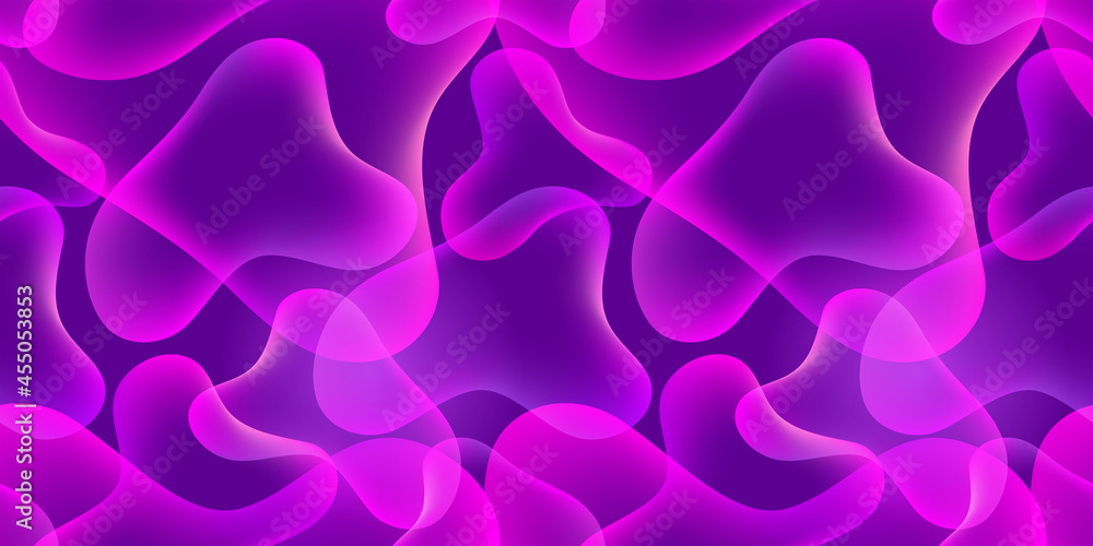 seamless pattern with abstract fluid colorful bubbles shapes on purple  background. Abstract background with lava lamp effect. Stock Illustration |  Adobe Stock