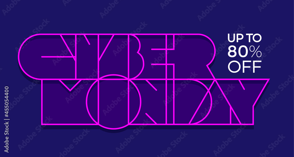banner with Cyber Monday lettering on dark blue background. Template in retro style for banners and sale offers. cyberpunc illustration. banner with Cyber Monday lettering on dark blue background. Template in retro style for banners and sale offers. cyberpunc illustration.
