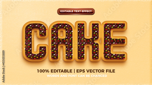 cake text style effect editable