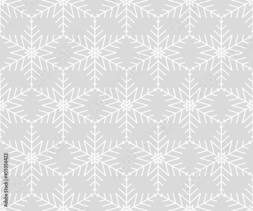 A Grey Lace Seamless Christmas Snowflake Pattern