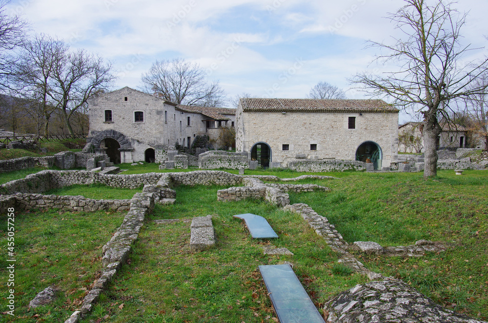 Archaeological site of Altilia, Molise, Italy: The buildings that enclose the museum area