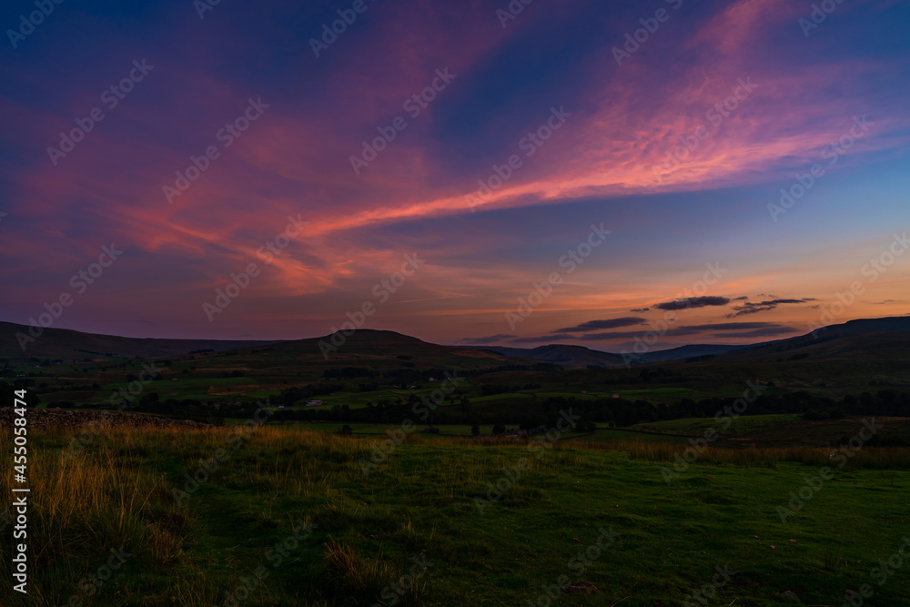 Obraz premium Sunset in Yorkshire Dales