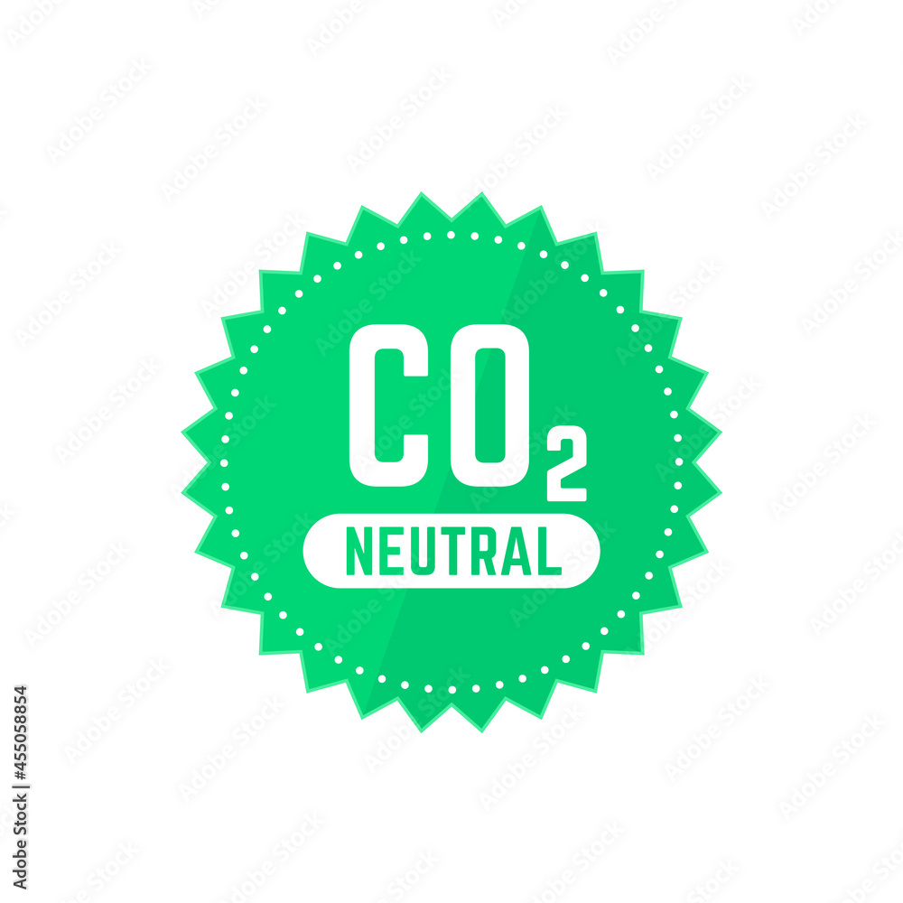 carbon neutral badge, vector design carbon neutral badge, vector design