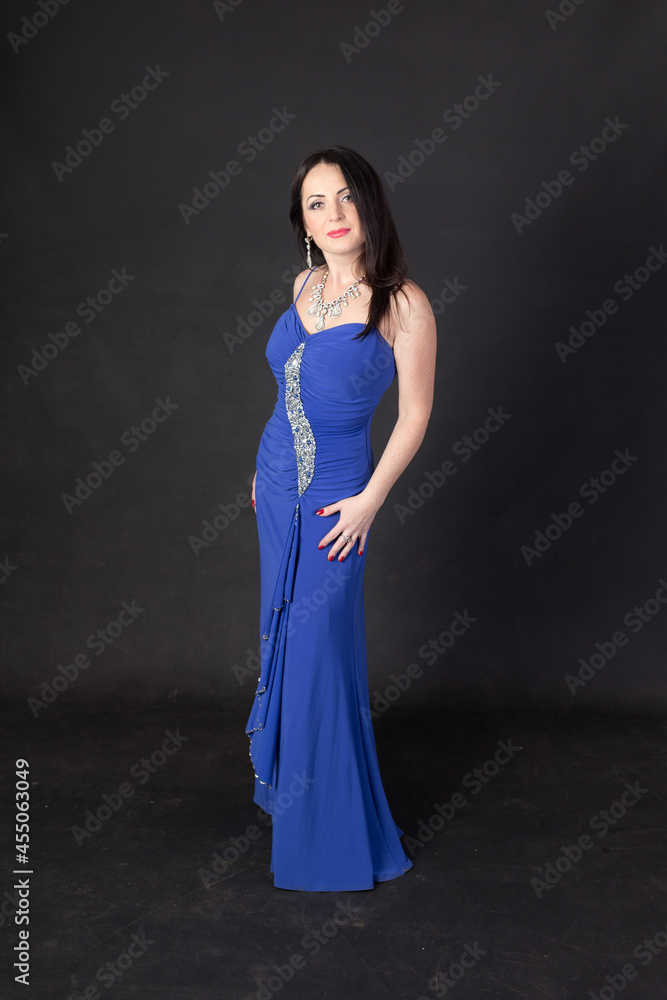 portrait of a woman in a blue dress portrait of a woman in a blue dress