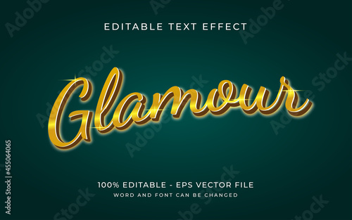 gold glamour text effect style editable text effect