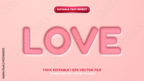 pink love cutout text style effect editable