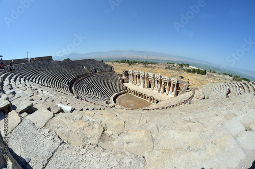 Theater in antique city Hierapolis, Pamukkale, Turkey. UNESCO Object. photo