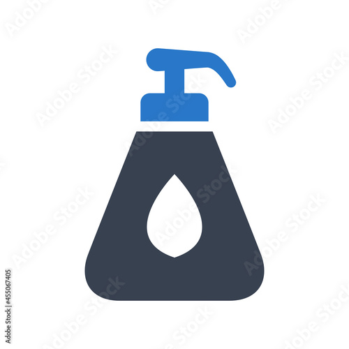Shampoo bottle icon vector graphic