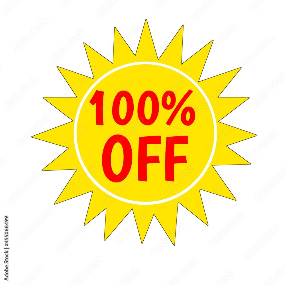 100 percent off price label 100 percent off price label