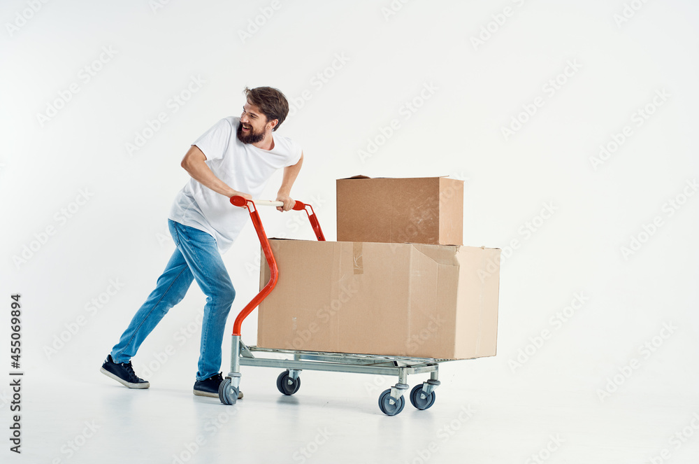 Man supermarket Lifestyle fun light background Man supermarket Lifestyle fun light background