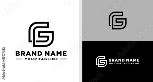 CG LOGO LINE SIMPLE EDITABLE