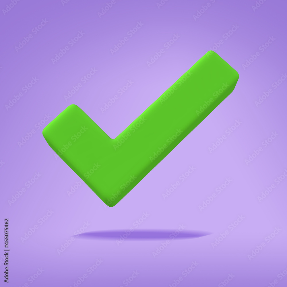 Checkmark Icon - 3D