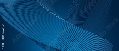 abstract wave technology background with blue light digital effect corporate concept.3d rendering illustration