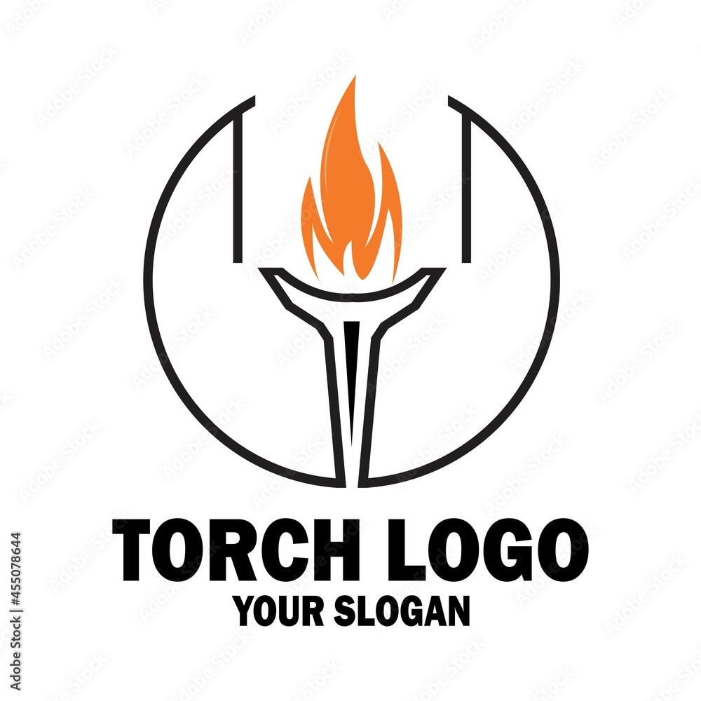 vector illustration of a torch with circular edges good for brand label stamps etc vector illustration of a torch with circular edges good for brand label stamps etc