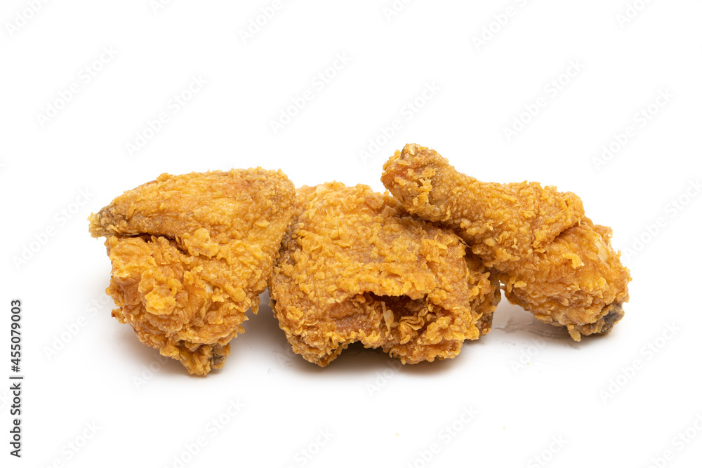 Fried chicken isolated on white background. Fried chicken isolated on white background.