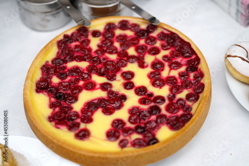 Photography Käsekuchen mit Kirschen
