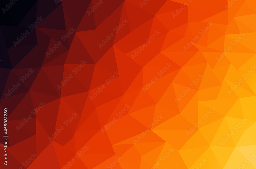 Fototapeta premium Low poly gradient blue, orange to yellow background