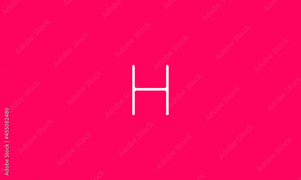 H is a simple vector with pink background. H is a simple vector with pink background.