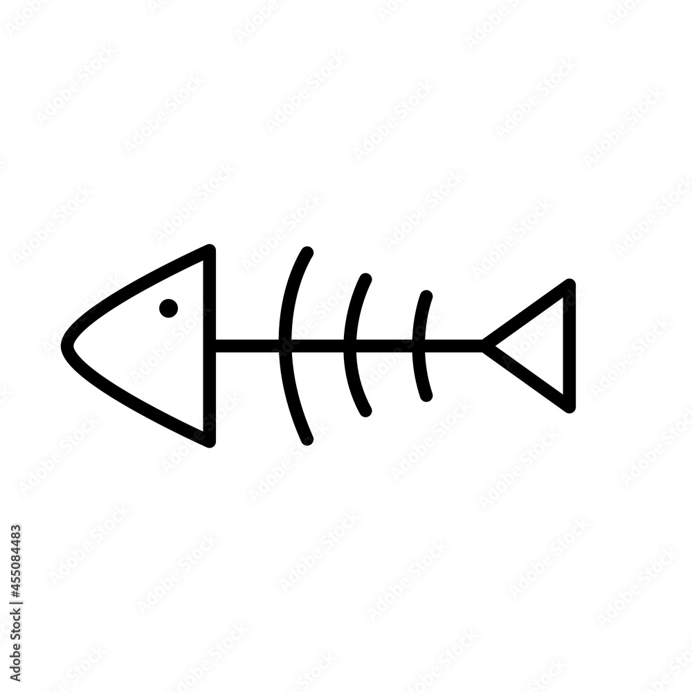 Vector illustration of fish bone. Vector illustration of fish bone.