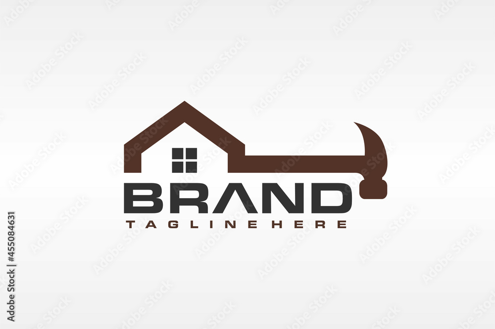 Fototapeta premium hammer house logo