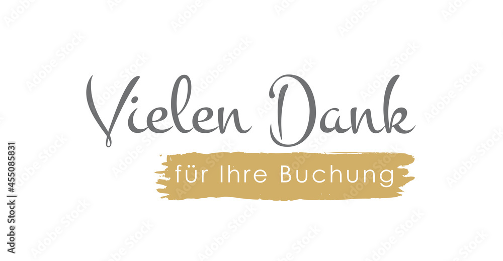Für Ihre Bemühungen Danke Ich Ihnen Im Voraus Vielen Dank für Ihre Buchung Stock Vector | Adobe Stock
