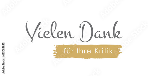 Vielen Dank für Ihre Kritik