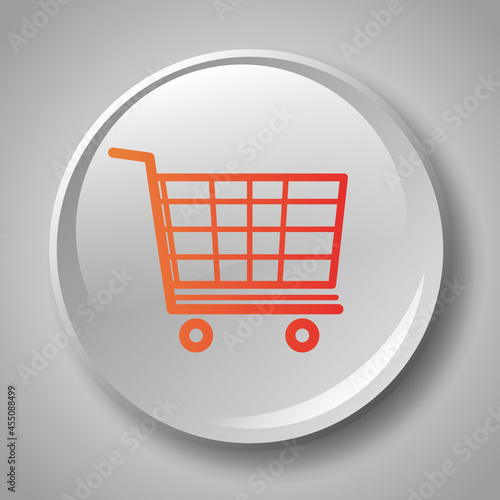 Colorful shopping cart badge icon. vector illustration