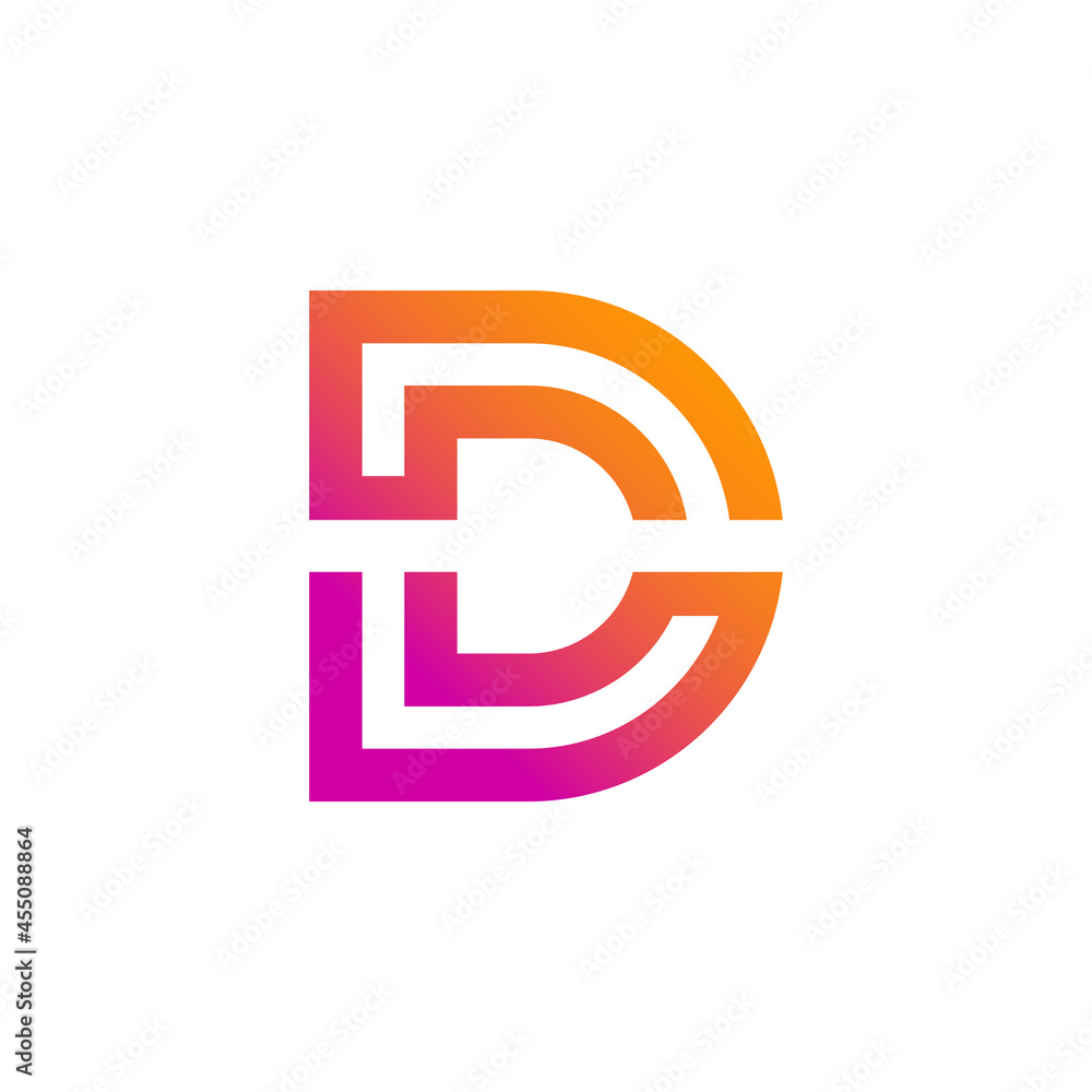 D letter initial icon logo design D letter initial icon logo design