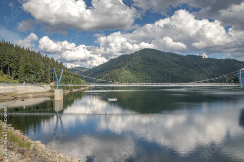 valley water reservoir in the mountains