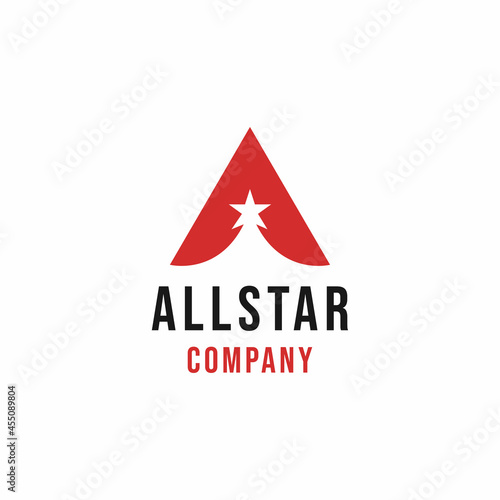 Letter A For Allstar Logo emblem Icon. Sport badge Vector Modern Symbol. professional sport for Company