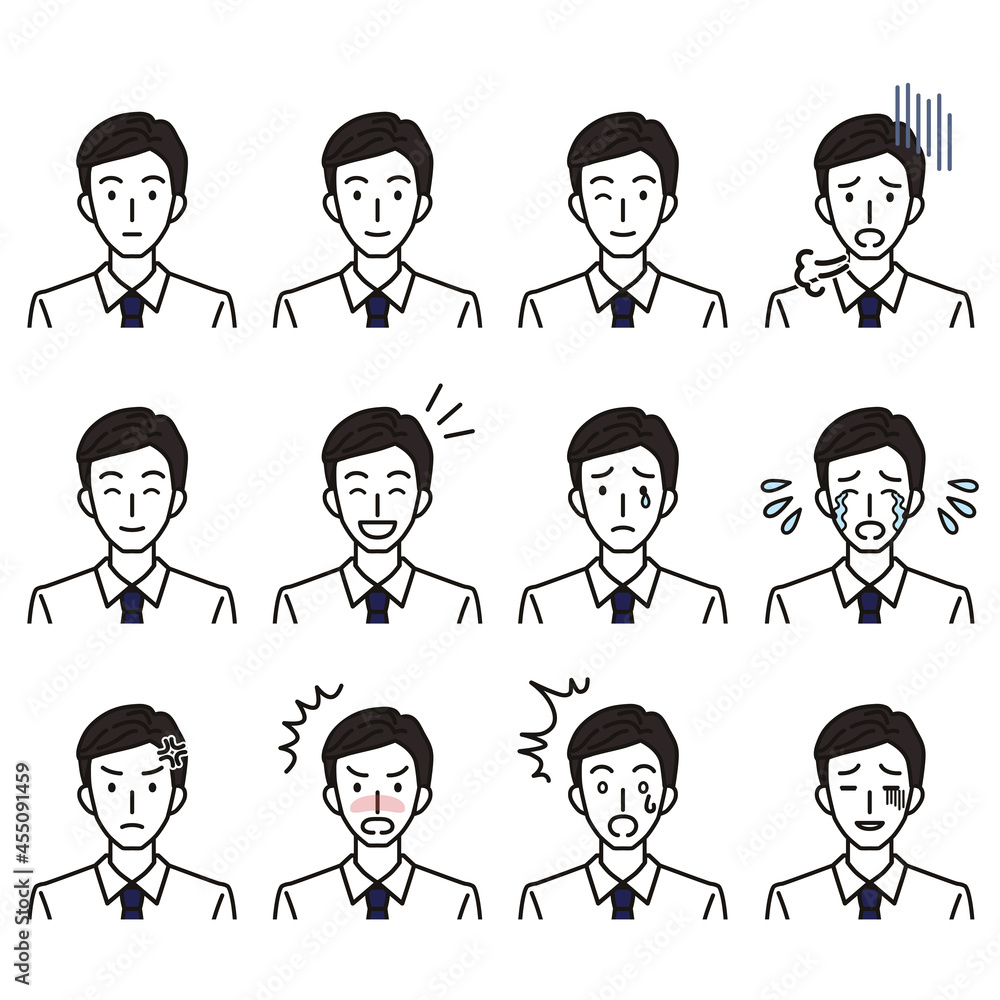 エリート男性の色々な表情