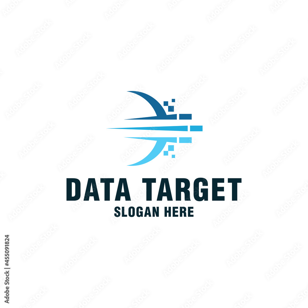 Data target logo template on modern style