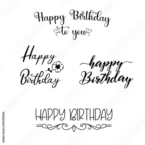 lettering and calligraphy modern - Happy Birthday to you. Sticker, stamp, logo - hand made