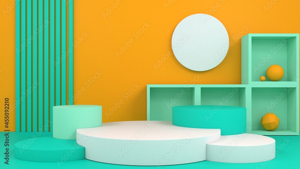 abstract geometric shape pastel color template minimal modern style wall background,for booth podium stage display table mock up composition 3d rendering abstract geometric shape pastel color template minimal modern style wall background,for booth podium stage display table mock up composition 3d rendering