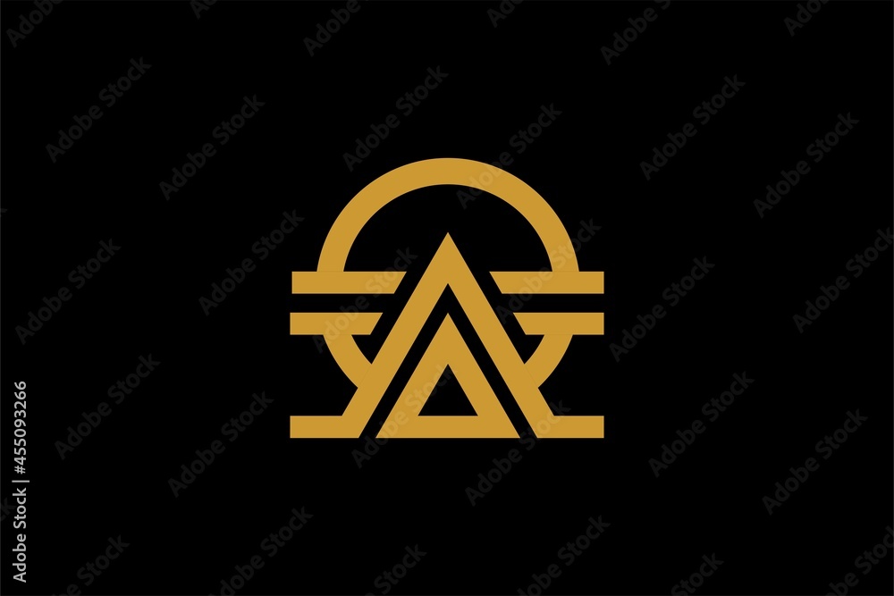 Triangle logo element icon design, circle shape design, outline logo design for business company. Triangle logo element icon design, circle shape design, outline logo design for business company.