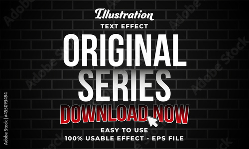 Obraz na płótnie editable original series vector text effect with modern style